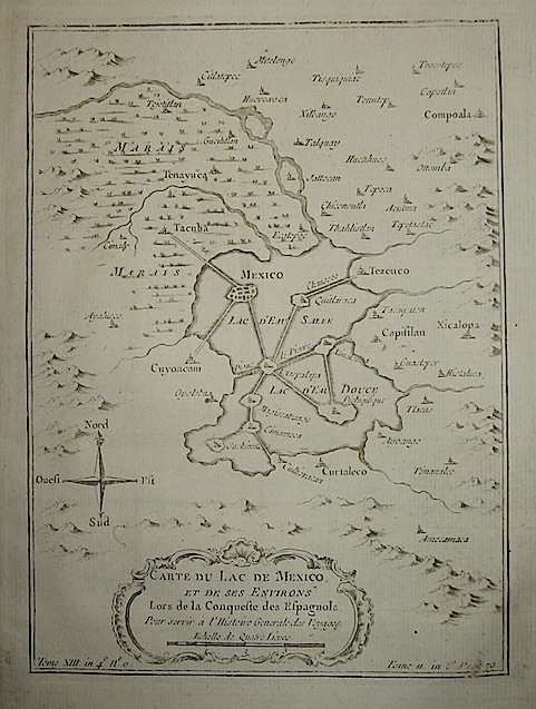 Bellin Jacques-Nicolas (1703-1772) Carte du Lac de Mexico... 1750 ca. Parigi
